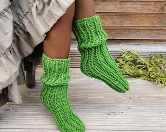 Slouch socks womens, wool socks loose scrunch