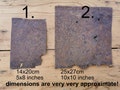 Rusty sheet, rusted metal blanks product logo