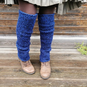Boot cuffs, leg warmers, winter clothes, gift ideas for women Blue