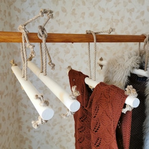 Wood hangers for clothes, housewarming gift