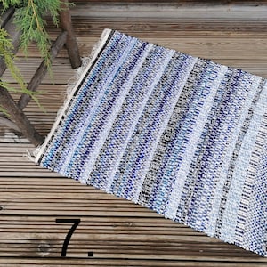Washable rug, chindi rag rug, housewarming gift 7 = 39x30in/ 99x77cm