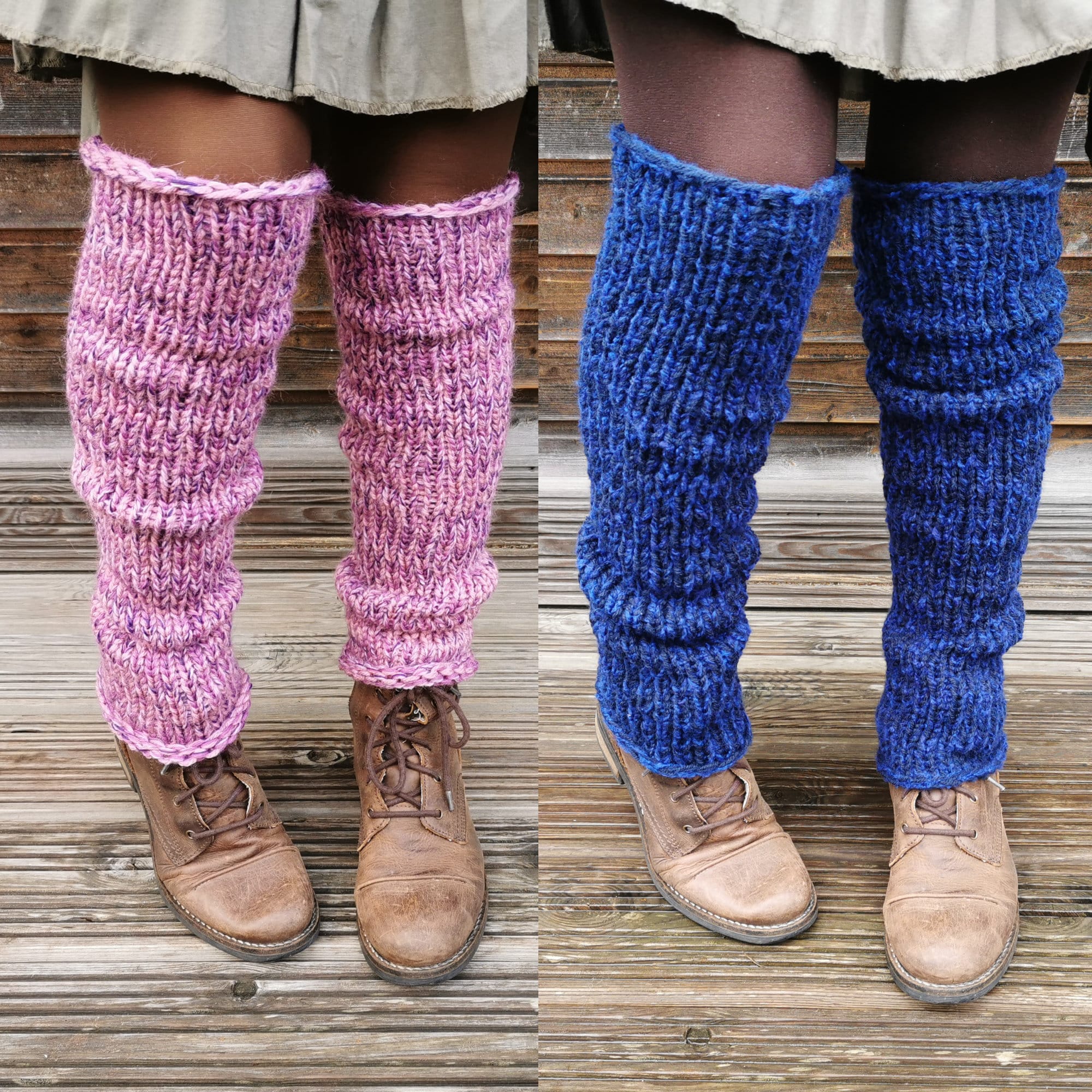 Fall/winter Long Leg Warmer Knitted Socks Warm Boot Covers Cuffs