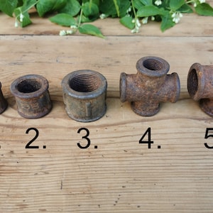Rusted pipe fittings, plumbing connector faucet, water tap, adapter