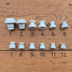 Isolateurs en porcelaine, installation électrique en céramique vintage