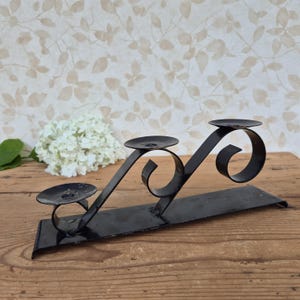 Vintage metal candle holder
