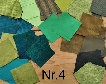 Fat quarter bundle, 5&quot;x5&quot;, fabric scraps grab bag, quilt squares