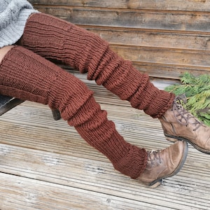 Vegan leg warmers, thigh high, over the knee boot cuffs, vegan gifts image 4