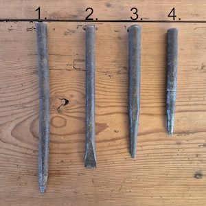 Old iron stakes, rusted iron spike