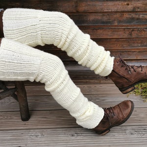 Vegan leg warmers, thigh high, over the knee boot cuffs, vegan gifts image 1