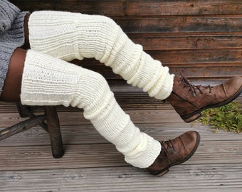 Vegan leg warmers, thigh high, over the knee boot cuffs, vegan gifts