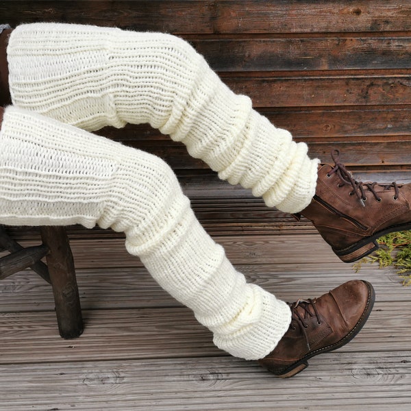 Vegan leg warmers, thigh high, over the knee boot cuffs, vegan gifts