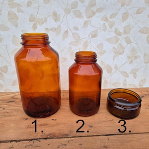 Round glass apothecary jar