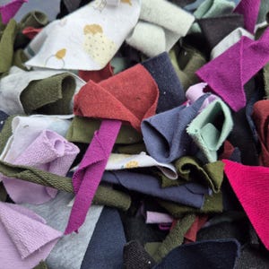 Mystery grab bag small fabric scraps, 1 lb cotton fabric remnants and snippets