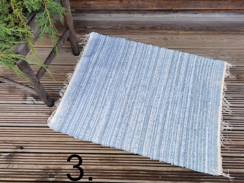 Washable rug, chindi rag rug, housewarming gift 3 = 38x31in/ 97x79cm