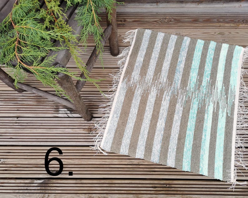 Washable rug, chindi rag rug, housewarming gift 6 = 26x31in/ 65x78cm