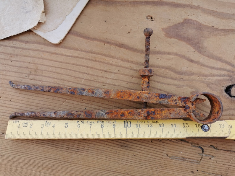 Winged Divider Compass, Inside Measuring Caliper, Rusty Hand Tools Etsy
