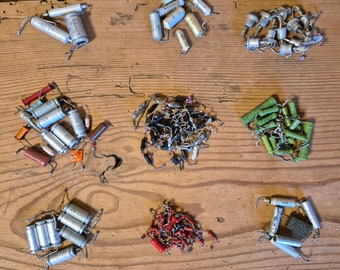 Electronic components, vintage radio parts