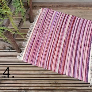 Washable rug, chindi rag rug, housewarming gift 4 = 29x30in/ 74x77cm