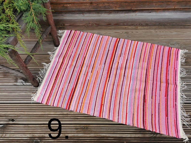 Washable rug, chindi rag rug, housewarming gift 9 = 42x30in/107x76cm