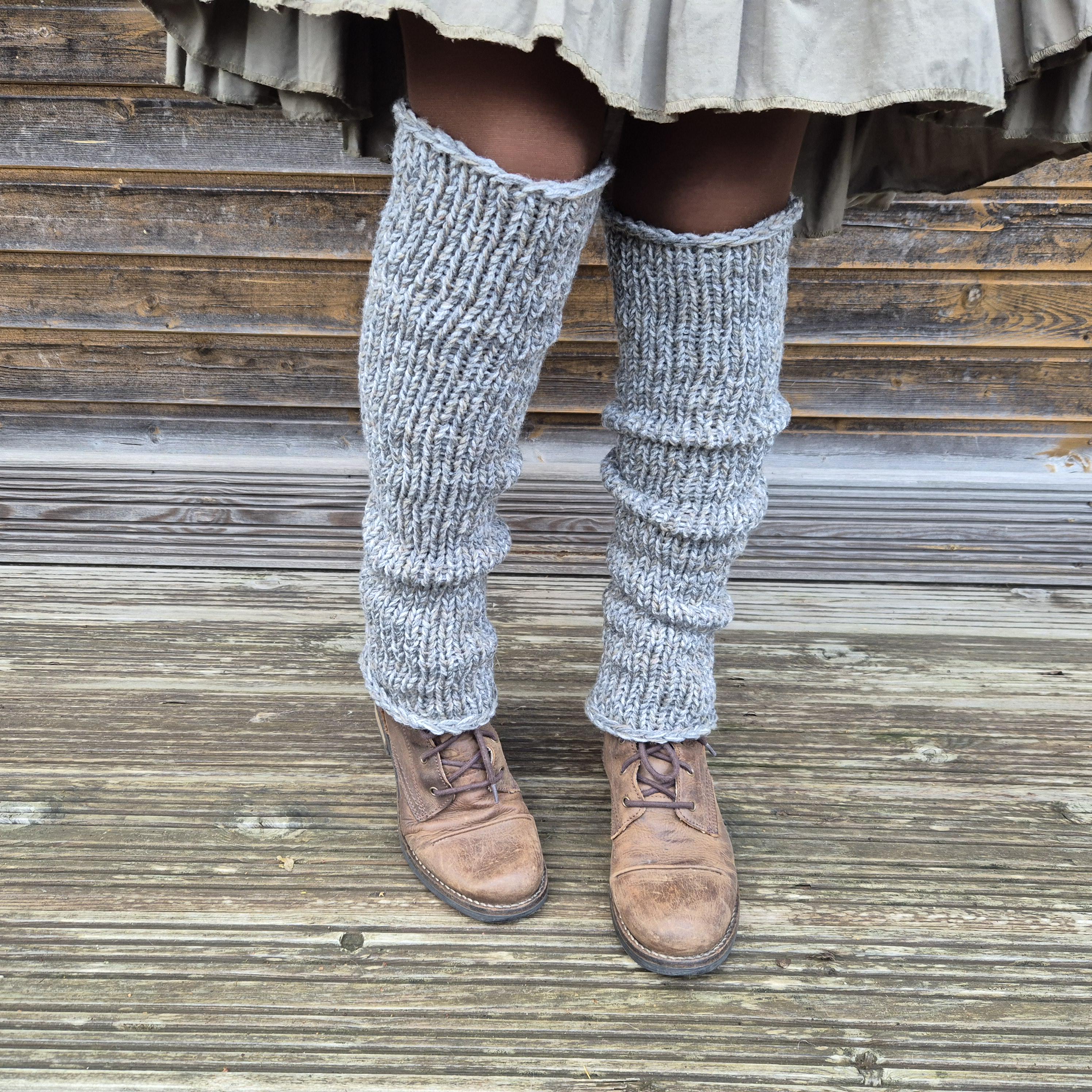 Gestrickte stiefelstulpen