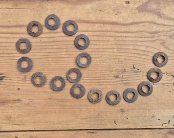 Rostige Unterlegscheiben, Metallarbeitsteile