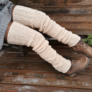 Vegan leg warmers, thigh high, over the knee boot cuffs, vegan gifts image 5