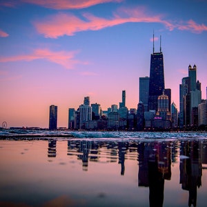Chicago Gold Coast Skyline Sonnenuntergang