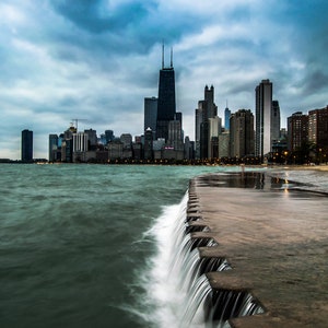 Chicago Skyline with Lake Michigan