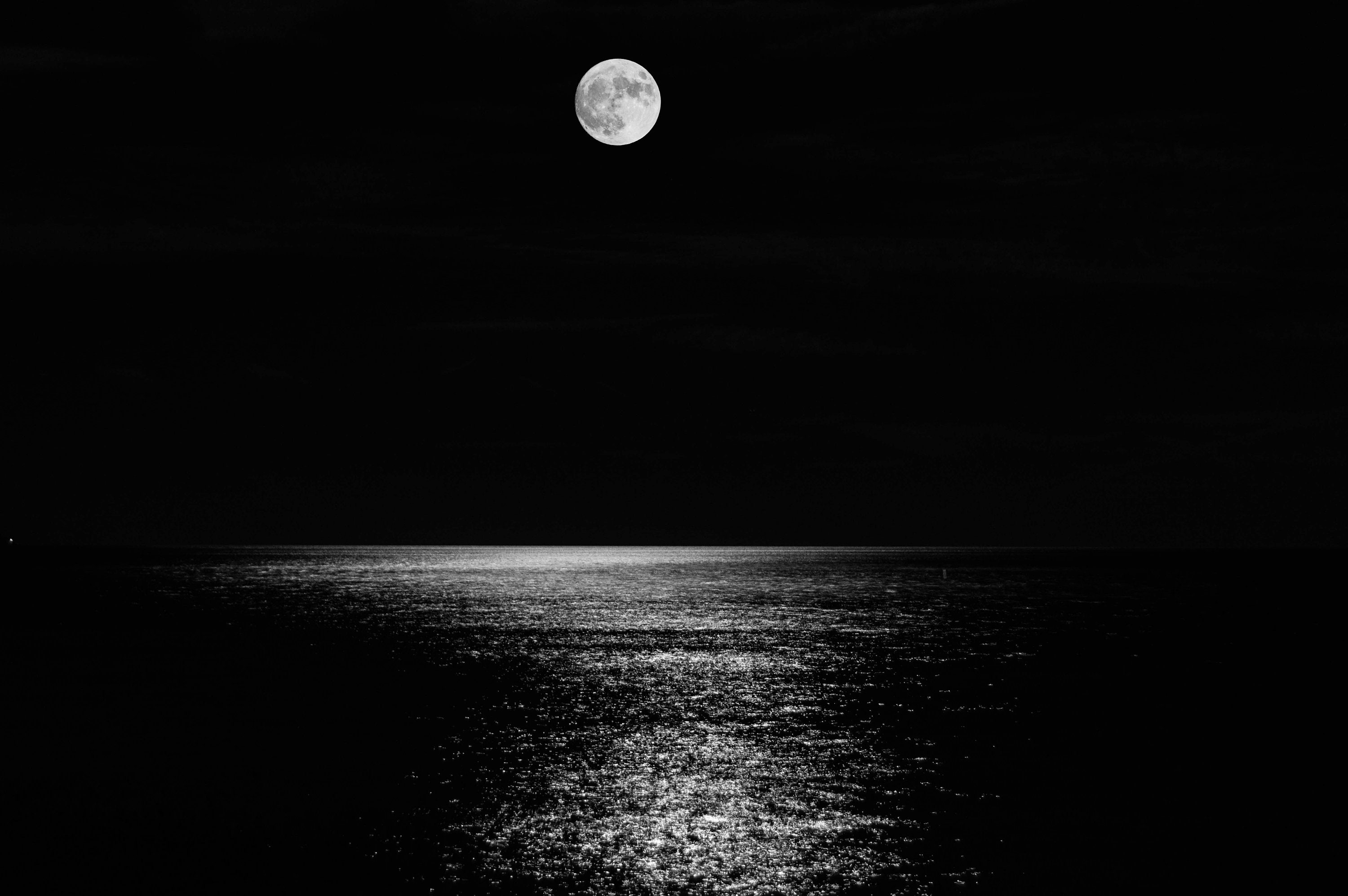 Chicago Full Moon Over Lake Michigan Etsy