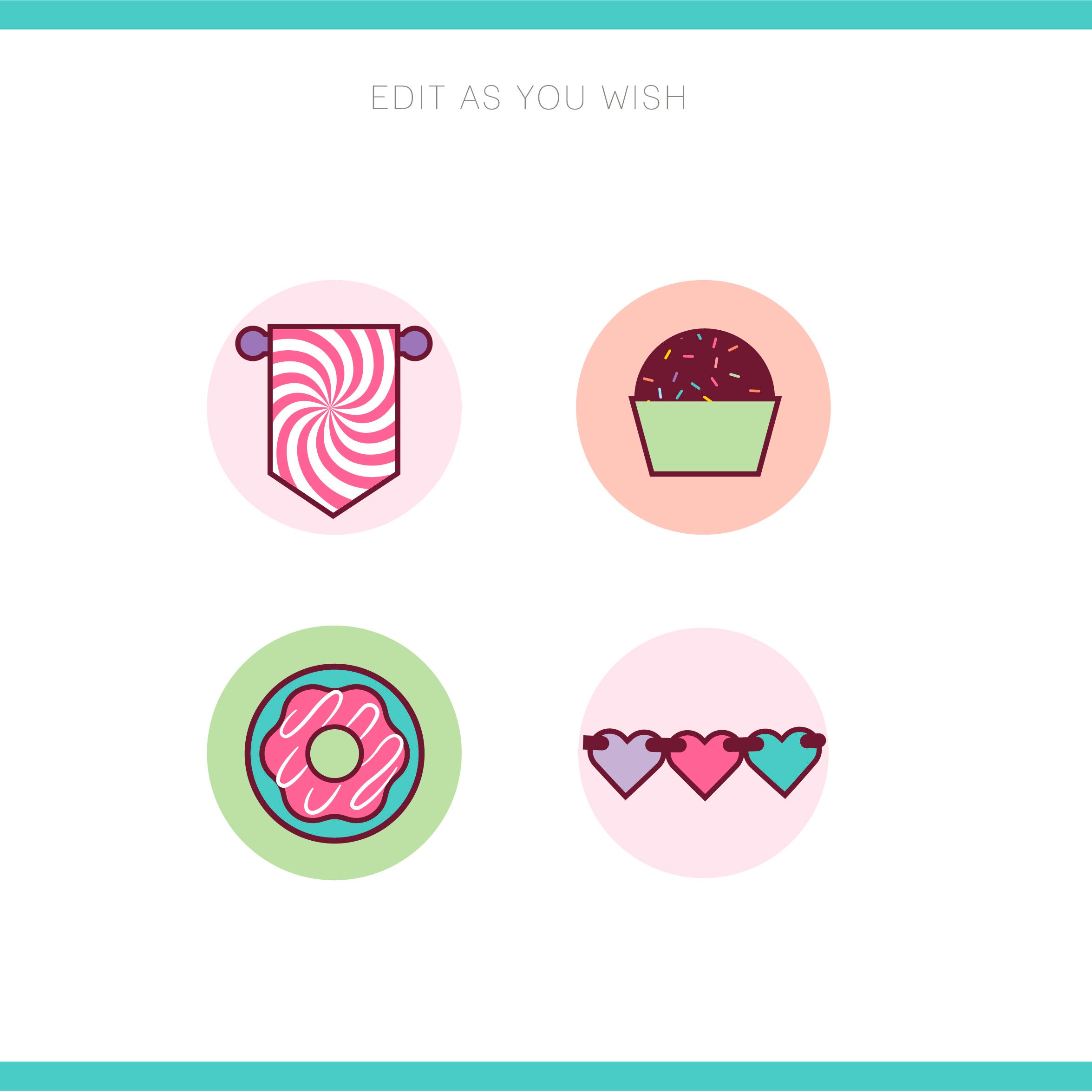 Candy Instagram Story Highlights Sweet Instagram Highlight Etsy Singapore