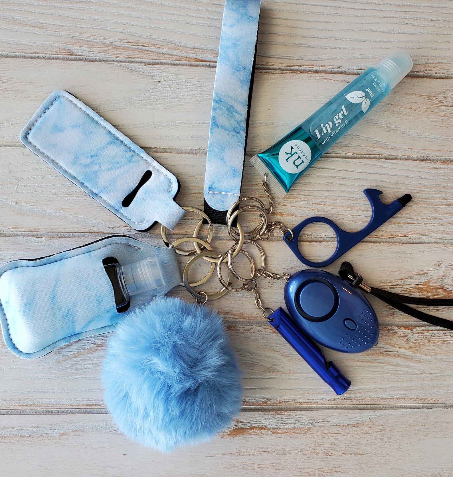 Safety keychain Safety keychain for women Lip gloss Etsy