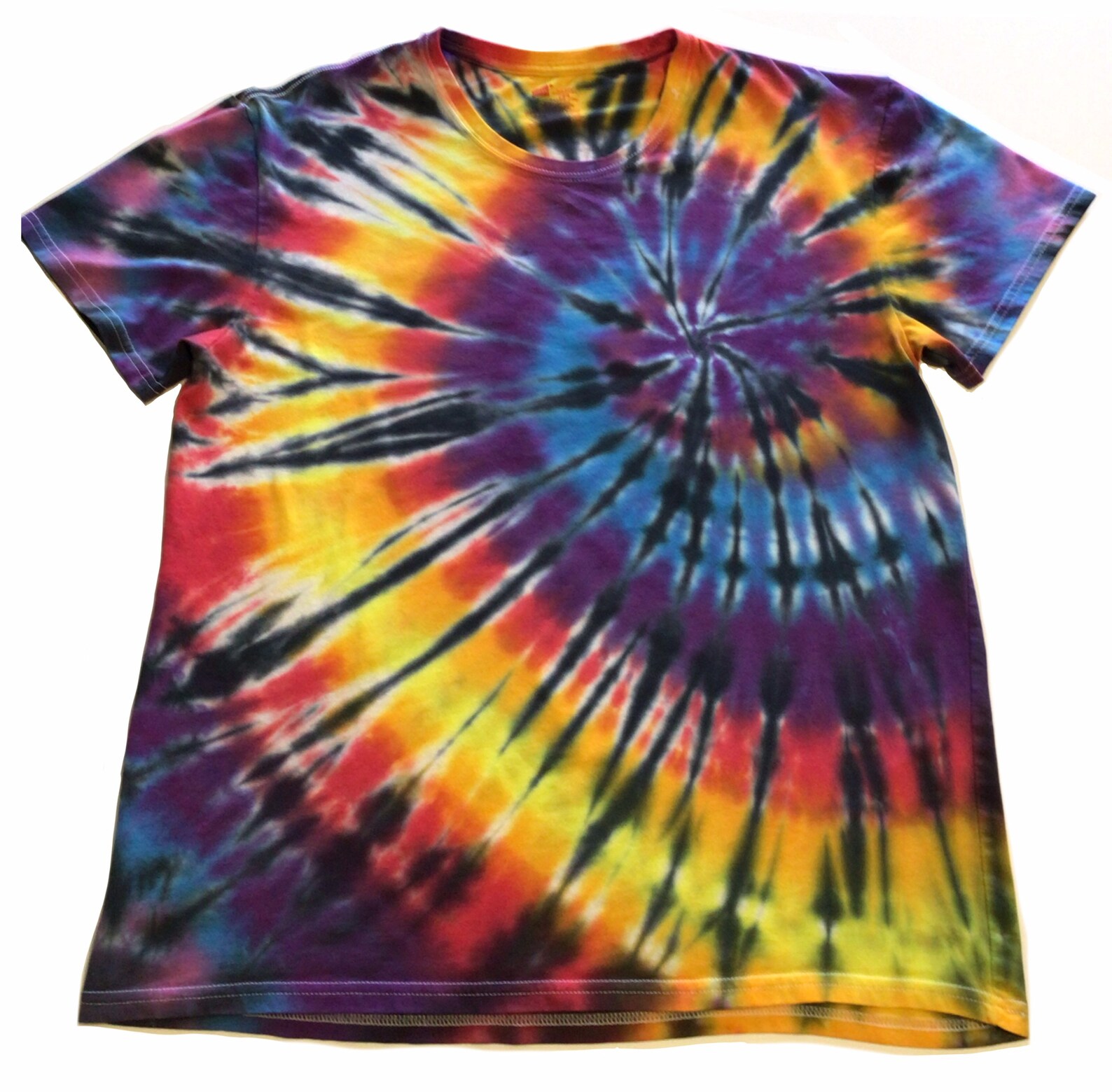 tie-dye-classic-t-shirt-spiral-handmade-adult-large-uni-etsy