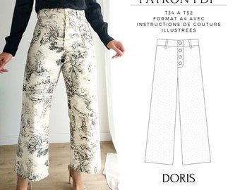 Digitales A4-PDF-Schnittmuster und Doris-Hosen-Tutorial