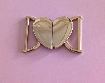 Boucle de ceinture cœur doré