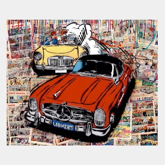 Poster Spirou Mercedes - Vintage, Abat-jour Studio