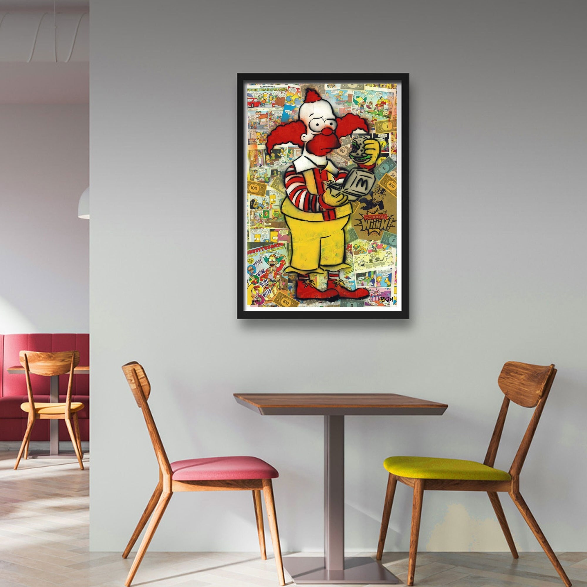 Krusty the Clown Ronald Mcdonald's Mashup: Simpsons Street Art