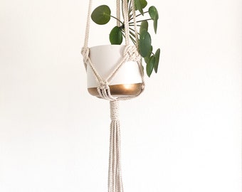 Chelsea Macrame Plant Hanger - Handmade, cotton cord, minimalist gifts