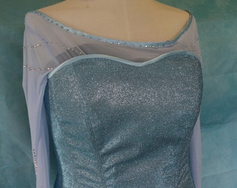 Snow Queen, Frozen, Elsa inspired costume, full costume for party princesses, cosplayers, NO CAPE, Disney cosplay, made in the UK
