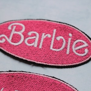 Barbie Classic Logo Patch Doll Toy Movies Embroidered Iron On 