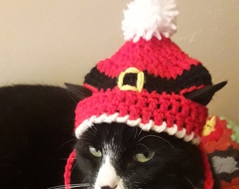 Santa Cat Hat/Christmas Cat hat/Santa Hat for Cats/Kittens Hat/Holiday Cat Hat/Katzen Hut/Santa Hat for Small Dogchapeau de père Noël