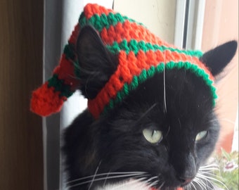 Elf Cat Hat/Elf Hat for Cats/Cat Elf Hat/Christmas Cat Hat/Katzen Hut/Kittens Elf Hat/Elf small Dog Hat/Cat hat/chapeau de père Noël