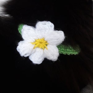 Cat collar flower/Daisy cat collar/Collar for cat/small dog collar/Pet collar/crochet collar/Pet Neckwear/Cat accessories image 4