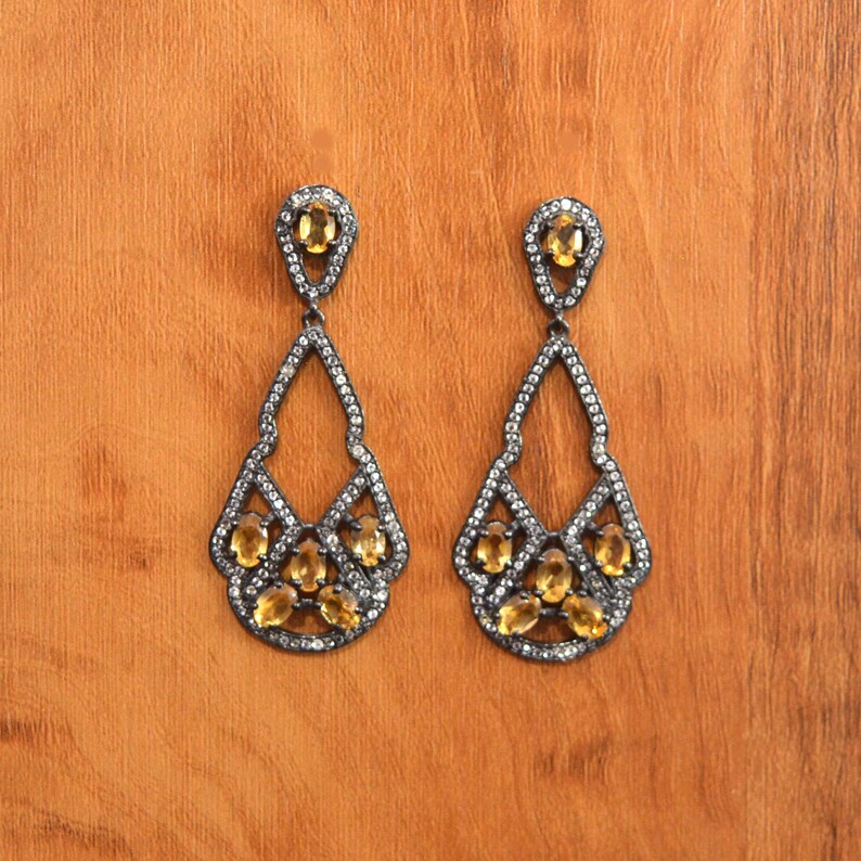 Pretty Blue Gemstone Dangle/'s For Women 925 Sterling Silver CZ Earrings 6x4mm Oval Blue Topaz Gemstone Earring Exquisite Hanging Earrings