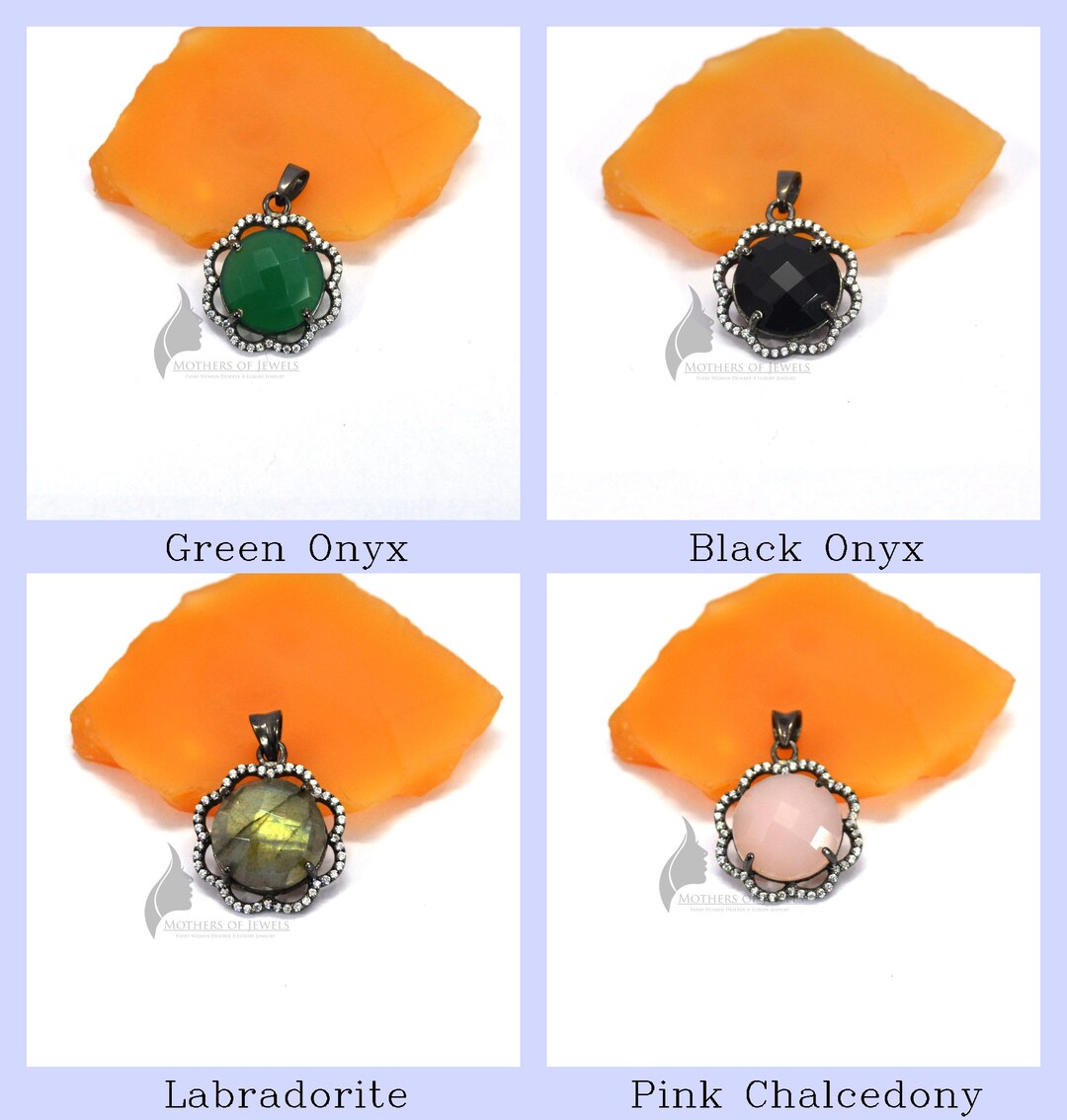 Valuable Green Onyx Pendant Gemstone Pendant Multi Color Etsy