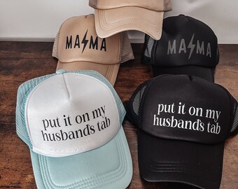 Trucker Hats//Mama hats//mama gift//put it on my husbands tab