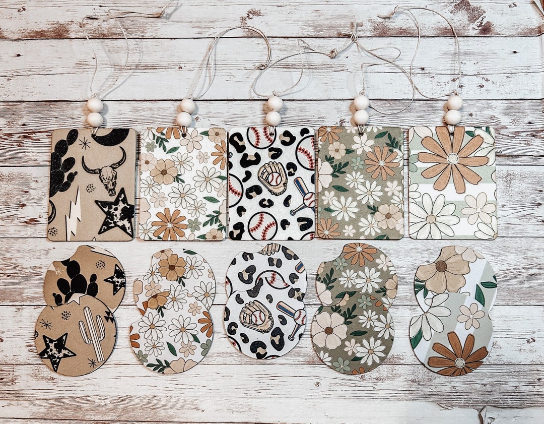 Western Boho Car Coaster and Freshie Set//car Coasters//air Freshie Etsy