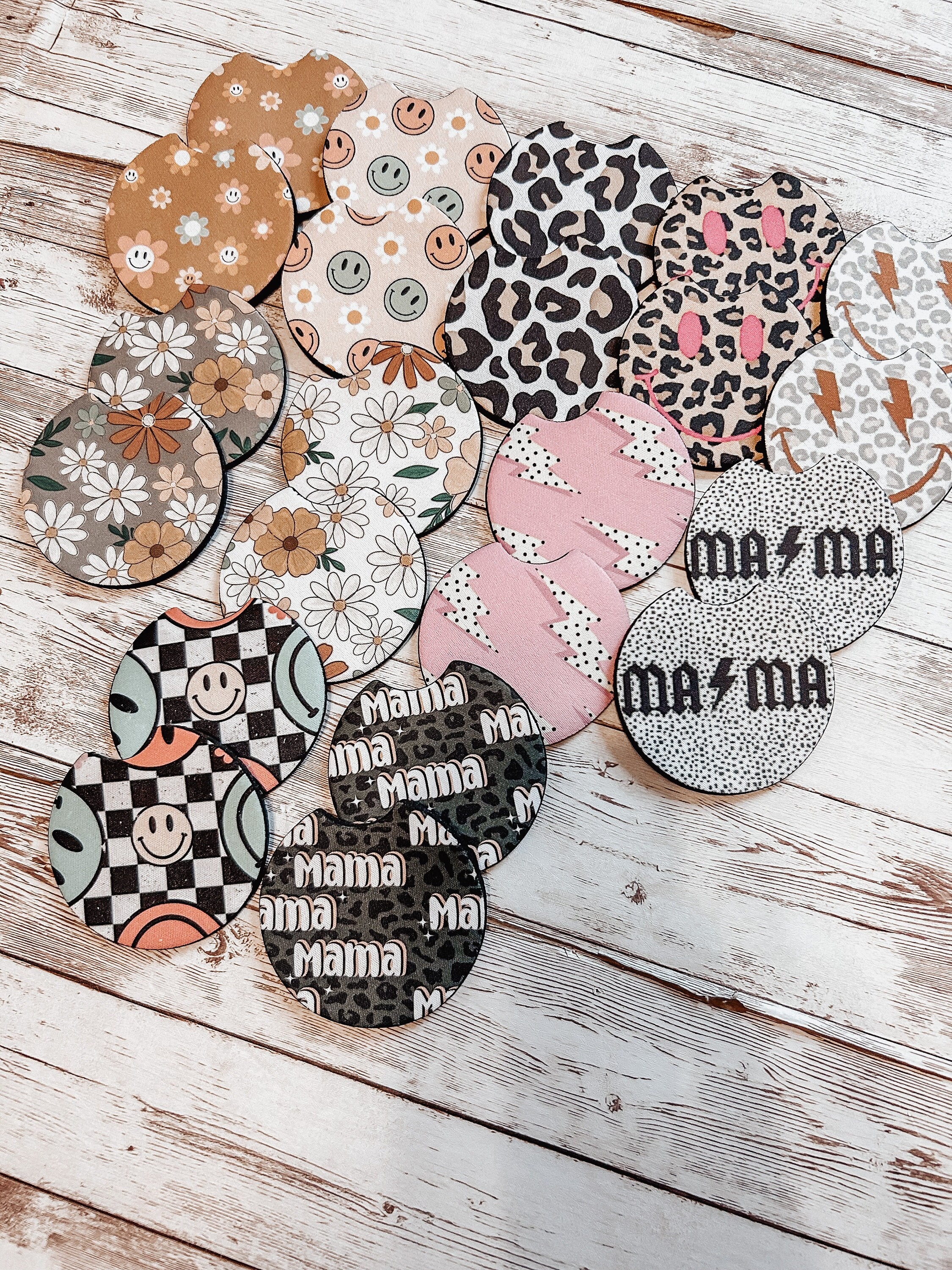 Car Coasters//Boho Cup Holders