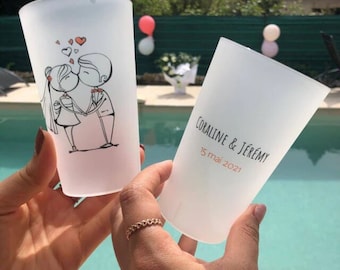 Gobelet Personnalisé Mariage - Ecocup Réutilisable - Cadeau invité