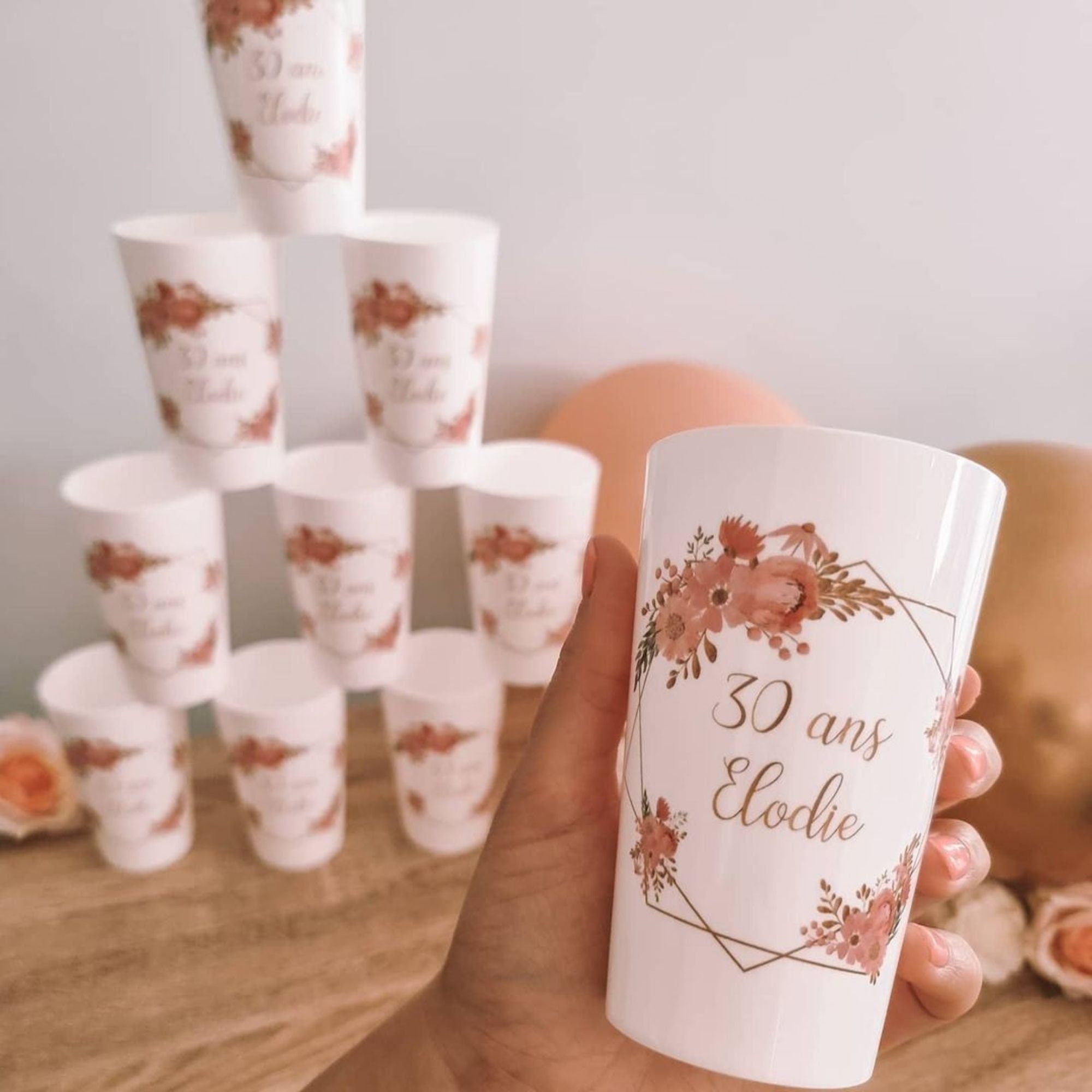 Gobelet Personnalisé Mariage Ecocup Réutilisable Cadeau invité -  France