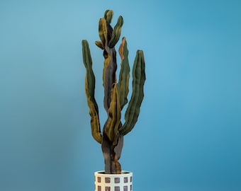 Modern home decor, Large cactus, Office and living room decor, Artificial plants, Rare house plants, Housewarming gift, Unique decor objects